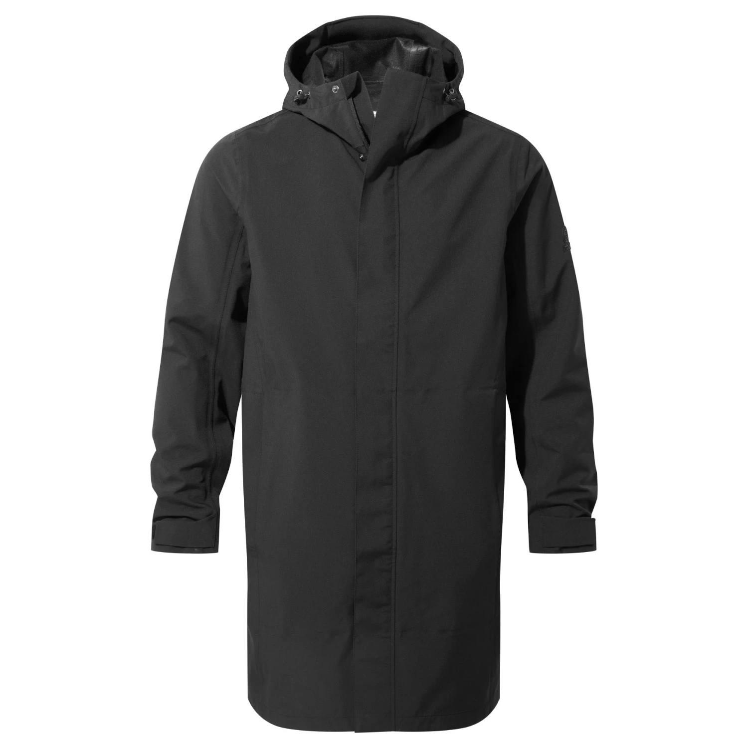 Glenton Mens Long Waterproof Jacket - Black 11 Glenton Mens Long Waterproof Jacket - Black - Image 9