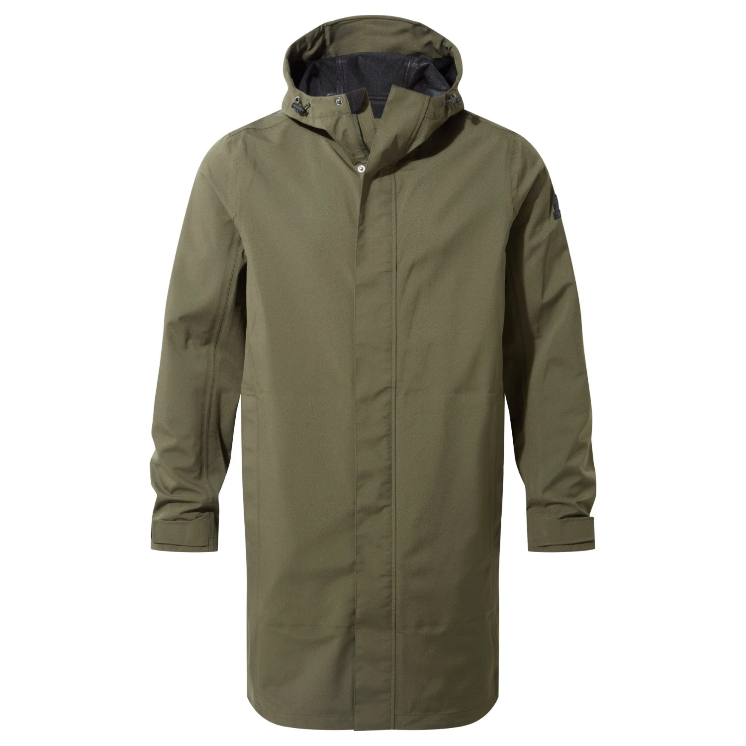 Glenton Mens Long Waterproof Jacket - Moss Green 12 Glenton Mens Long Waterproof Jacket - Moss Green - Image 10