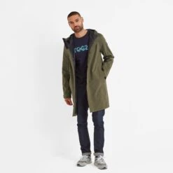 Glenton Mens Long Waterproof Jacket - Moss Green 20 Glenton Mens Long Waterproof Jacket - Moss Green -Fashion General Store 61856 GLEN002 1