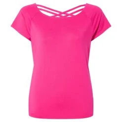 Halsam Womens Tech T-Shirt - Vibrant Pink -Fashion General Store 61856 HALS301
