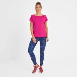 Halsam Womens Tech T-Shirt - Vibrant Pink -Fashion General Store 61856 HALS301 1