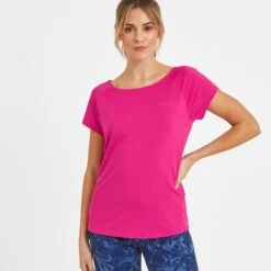 Halsam Womens Tech T-Shirt - Vibrant Pink