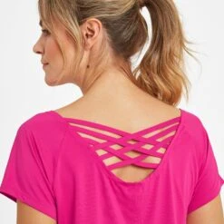 Halsam Womens Tech T-Shirt - Vibrant Pink -Fashion General Store 61856 HALS301 4