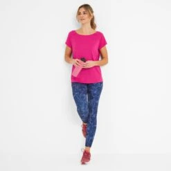 Halsam Womens Tech T-Shirt - Vibrant Pink -Fashion General Store 61856 HALS301 6