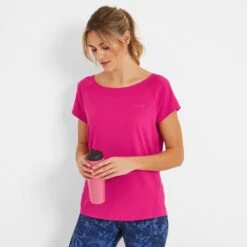 Halsam Womens Tech T-Shirt - Vibrant Pink -Fashion General Store 61856 HALS301 7