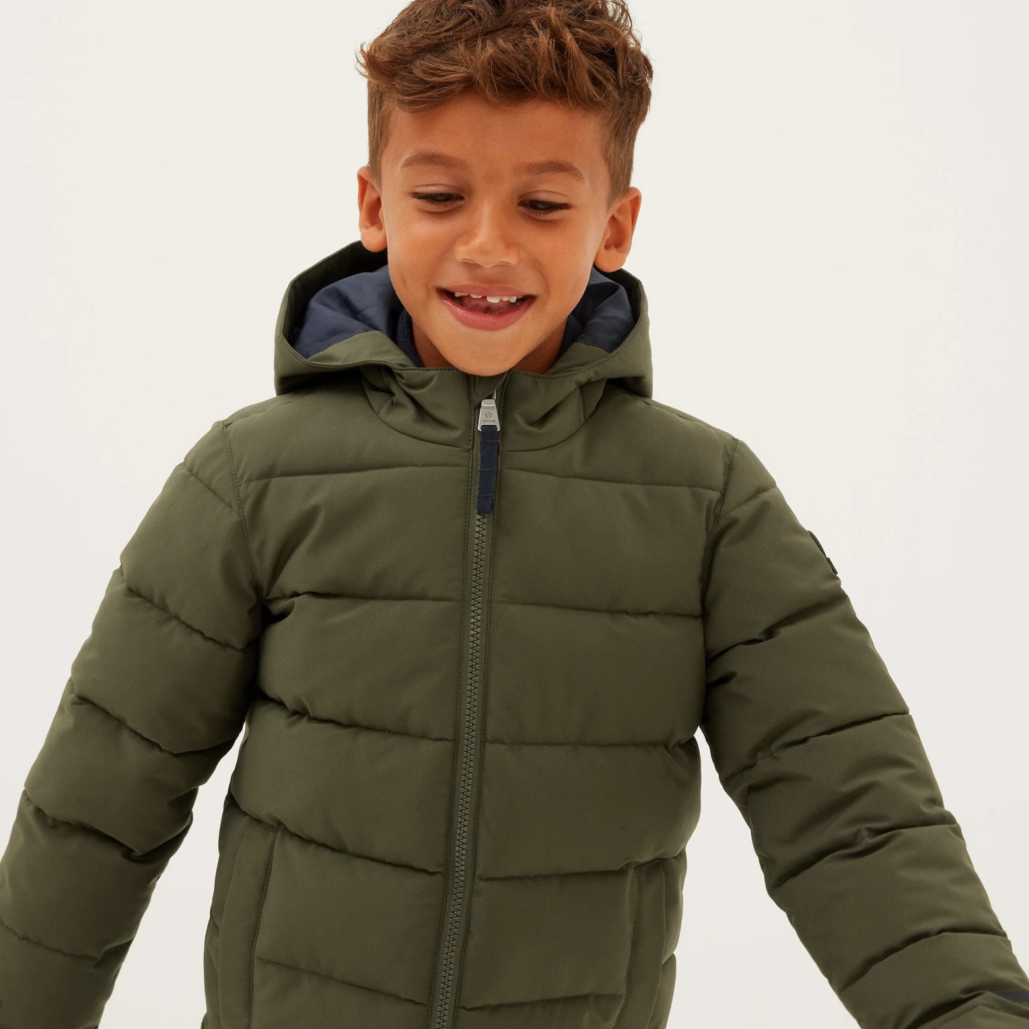 Harecroft Kids Padded Jacket - Khaki 4 Harecroft Kids Padded Jacket - Khaki - Image 2