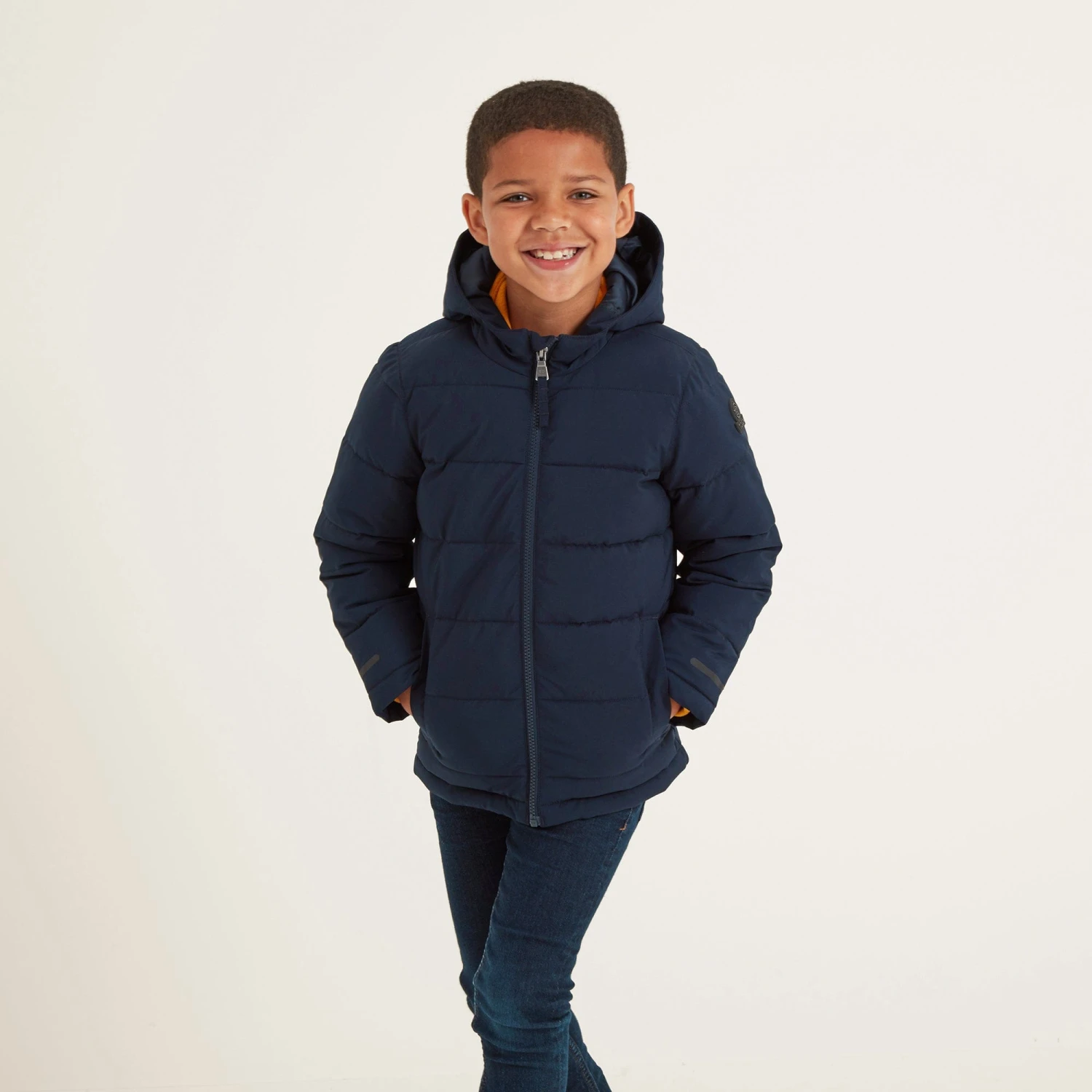 Harecroft Kids Padded Jacket - Dark Indigo 4 Harecroft Kids Padded Jacket - Dark Indigo - Image 2