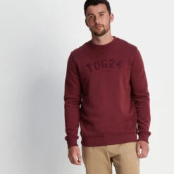 Hawnby Mens Sweat - Port -Fashion General Store 61856 HAWNB001 1