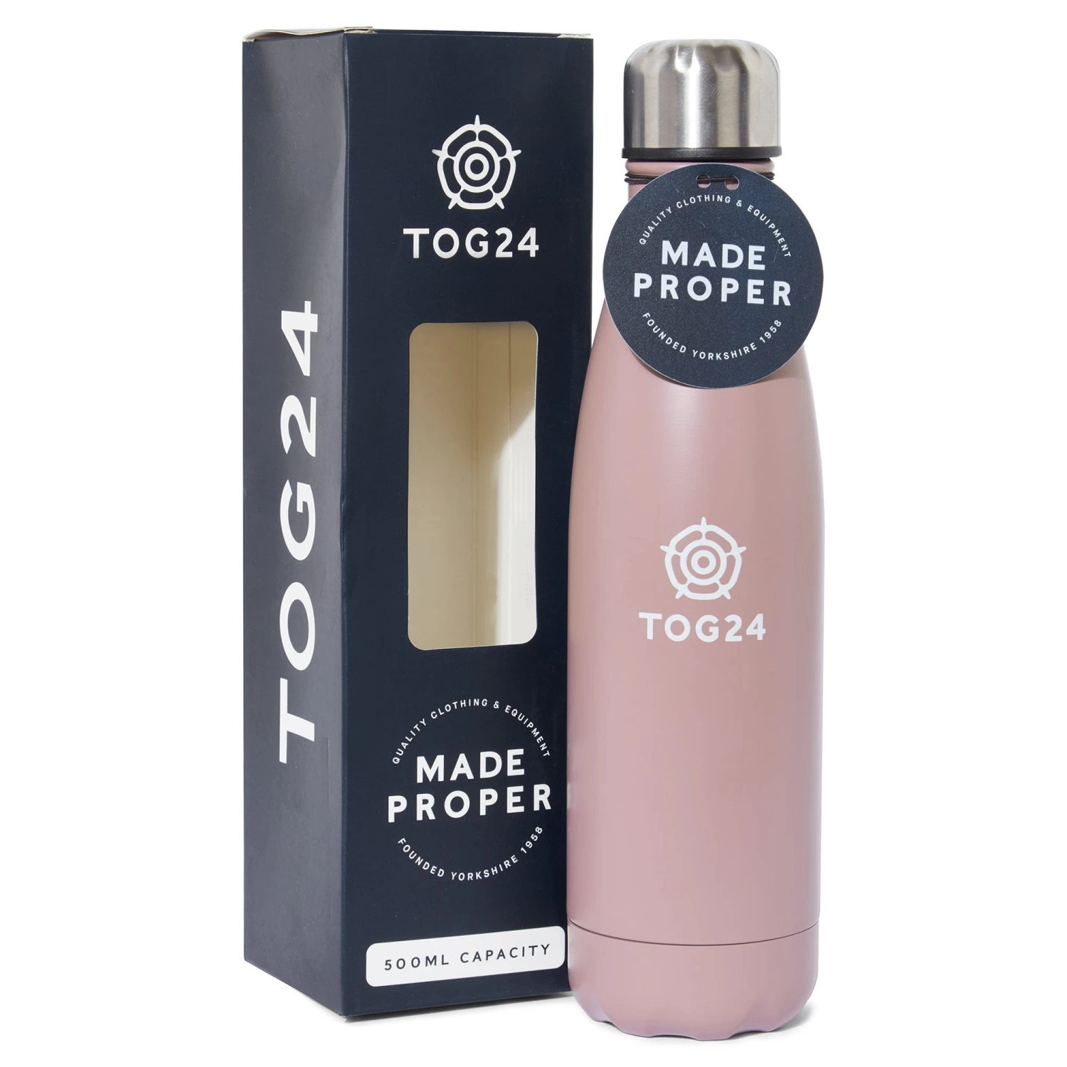 Heaton 0.5l Bottle Flask - Faded Pink 4 Heaton 0.5l Bottle Flask - Faded Pink - Image 2