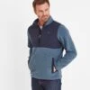 Herwick Mens Half Zip Fleece - Steel Blue/Indigo
