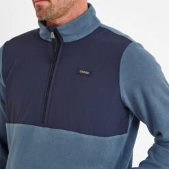 Herwick Mens Half Zip Fleece - Steel Blue/Indigo -Fashion General Store 61856 HERW001 6