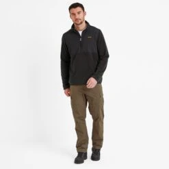 Herwick Mens Half Zip Fleece - Black/Washed Black -Fashion General Store 61856 HERW002 3