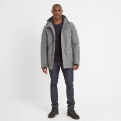 Hulland Mens Waterproof Down Parka - Steel Grey -Fashion General Store 61856 HULL002 1