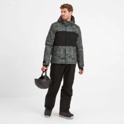 Hunsworth Mens Ski Jacket - Steel Grey Camo/Black -Fashion General Store 61856 HUNSW001 1