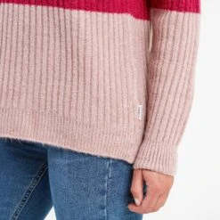 Janine Womens Striped Crew Neck Jumper - Faded Pink 13 Janine Womens Striped Crew Neck Jumper - Faded Pink -Fashion General Store 61856 JANI300 4