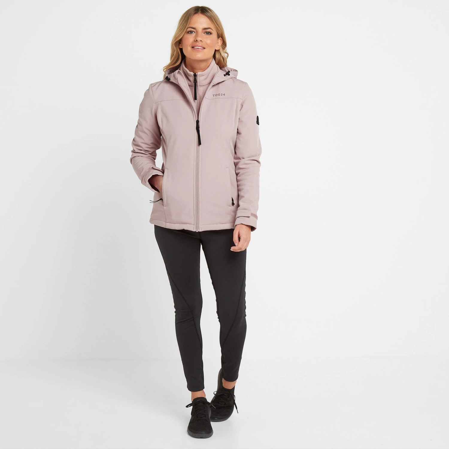Keld Womens Softshell Hooded Jacket - Dusky Pink 6 Keld Womens Softshell Hooded Jacket - Dusky Pink - Image 4