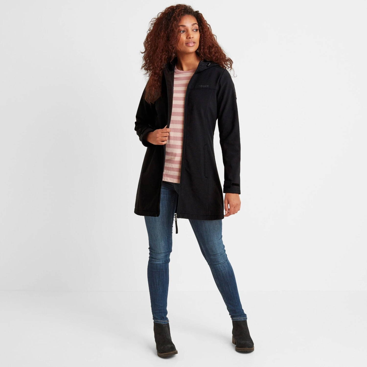 Keld Womens Softshell Long Jacket - Black 6 Keld Womens Softshell Long Jacket - Black - Image 4