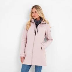 Keld Womens Softshell Long Jacket - Dusky Pink -Fashion General Store 61856 KELDL304 6