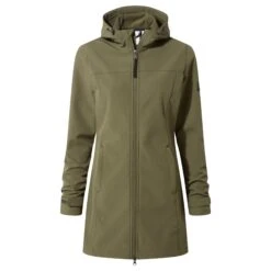 Keld Womens Softshell Long Jacket - Khaki -Fashion General Store 61856 KELDL305