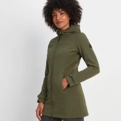 Keld Womens Softshell Long Jacket - Khaki -Fashion General Store 61856 KELDL305 7