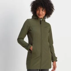 Keld Womens Softshell Long Jacket - Khaki -Fashion General Store 61856 KELDL305 2