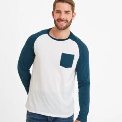 Kennett Mens Long Sleeve Raglan T-Shirt - Lagoon