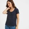 Kinver Womens Button Up Top - Dark Indigo -Fashion General Store 61856 KINV300 2