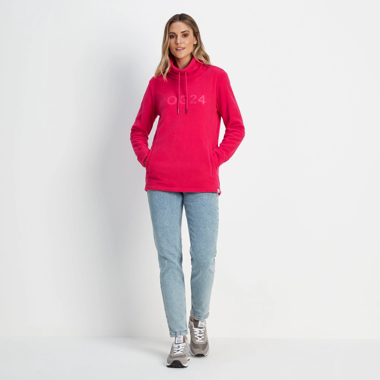 Kirkby Womens Funnel Neck Fleece - Magenta Pink 5 Kirkby Womens Funnel Neck Fleece - Magenta Pink - Image 3