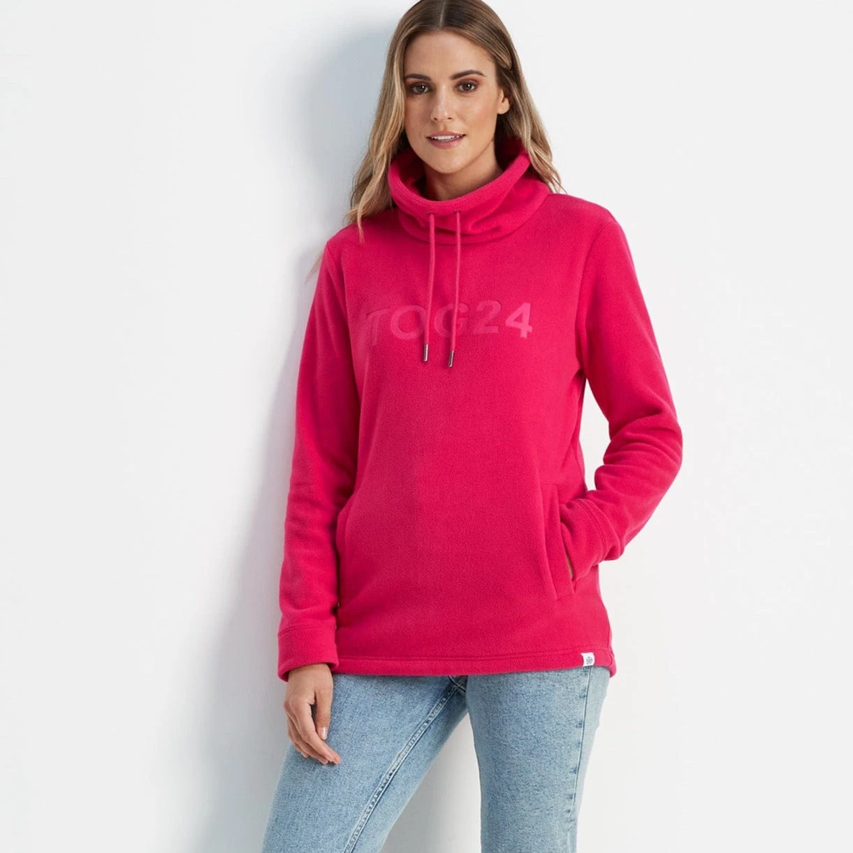 Kirkby Womens Funnel Neck Fleece - Magenta Pink 4 Kirkby Womens Funnel Neck Fleece - Magenta Pink - Image 2