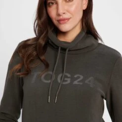 Kirkby Womens Funnel Neck Fleece - Washed Black -Fashion General Store 61856 KIRKB301 4