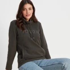 Kirkby Womens Funnel Neck Fleece - Washed Black -Fashion General Store 61856 KIRKB301 7