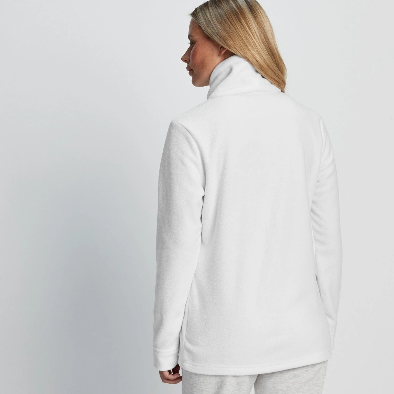 Kirkby Womens Funnel Neck Fleece - Optic White 9 Kirkby Womens Funnel Neck Fleece - Optic White - Image 7