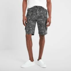 Knight Mens Cargo Shorts - Steel Camo -Fashion General Store 61856 KNIGH100 2