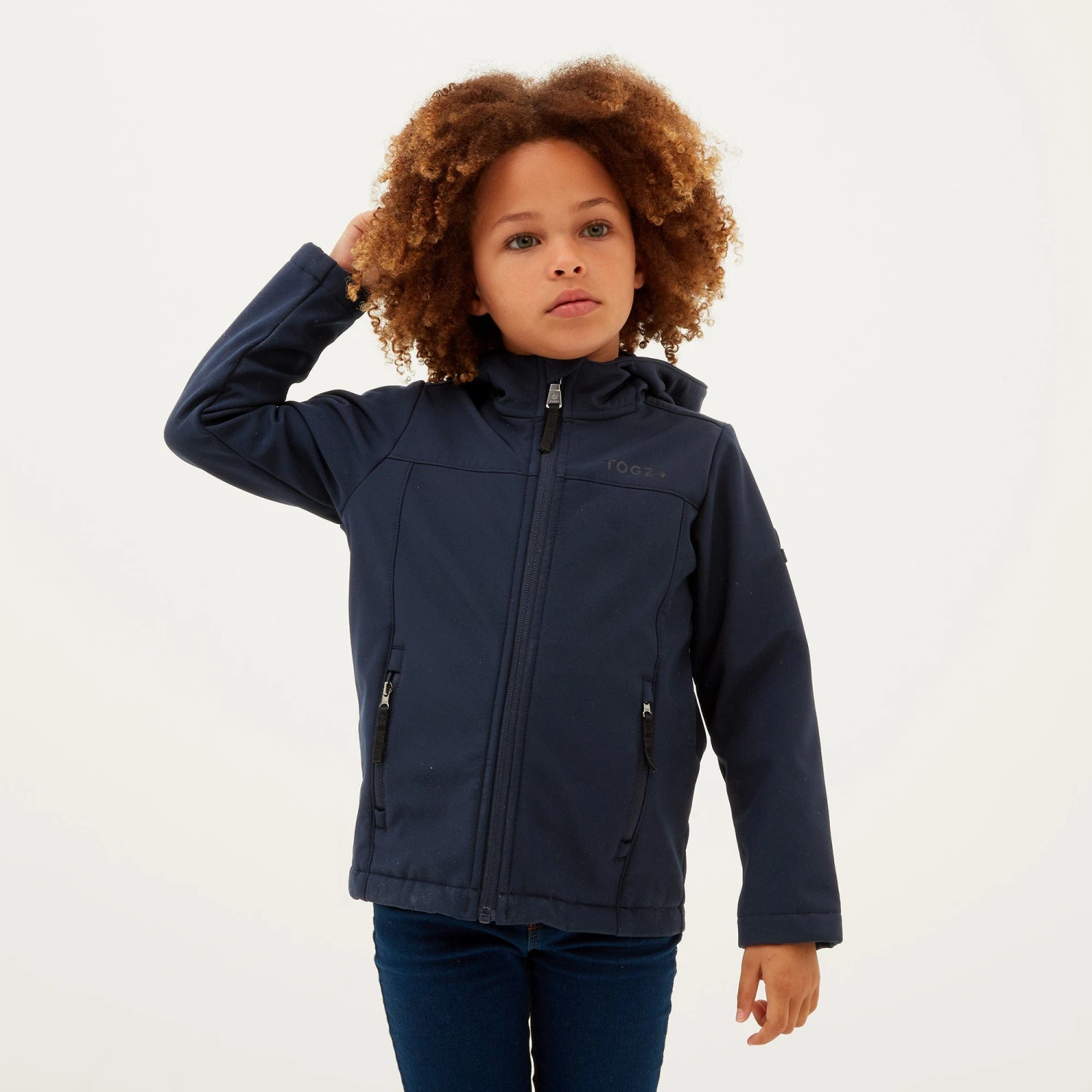 Koroma Kids Softshell Hooded Jacket - Navy 4 Koroma Kids Softshell Hooded Jacket - Navy - Image 2