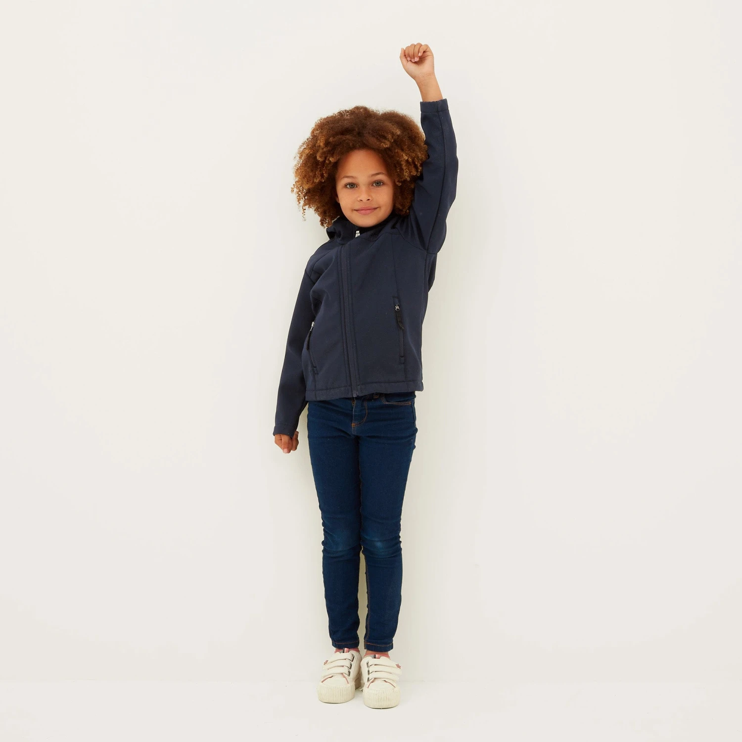 Koroma Kids Softshell Hooded Jacket - Navy 5 Koroma Kids Softshell Hooded Jacket - Navy - Image 3