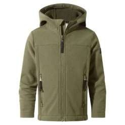 Koroma Kids Softshell Hooded Jacket - Khaki -Fashion General Store 61856 KORO604
