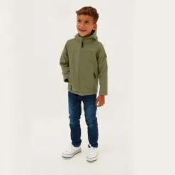 Koroma Kids Softshell Hooded Jacket - Khaki