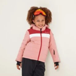 Fashion General Store 30 Laithe Kids Ski Jacket - Playful Pink/Dark Pink