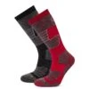 Linz 2 Pack Mens Ski Socks - Black/Chilli Red -Fashion General Store 61856 LINZ900