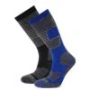 Linz 2 Pack Mens Ski Socks - Black/Royal Blue -Fashion General Store 61856 LINZ901