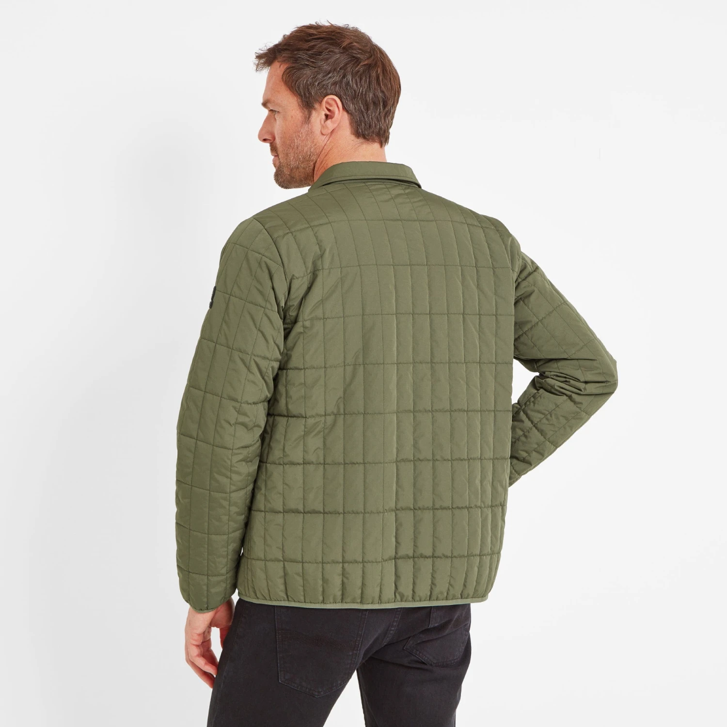 Ludwell Mens Padded Overshirt - Khaki 5 Ludwell Mens Padded Overshirt - Khaki - Image 3