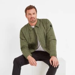 Ludwell Mens Padded Overshirt - Khaki 13 Ludwell Mens Padded Overshirt - Khaki -Fashion General Store 61856 LUDW002 5