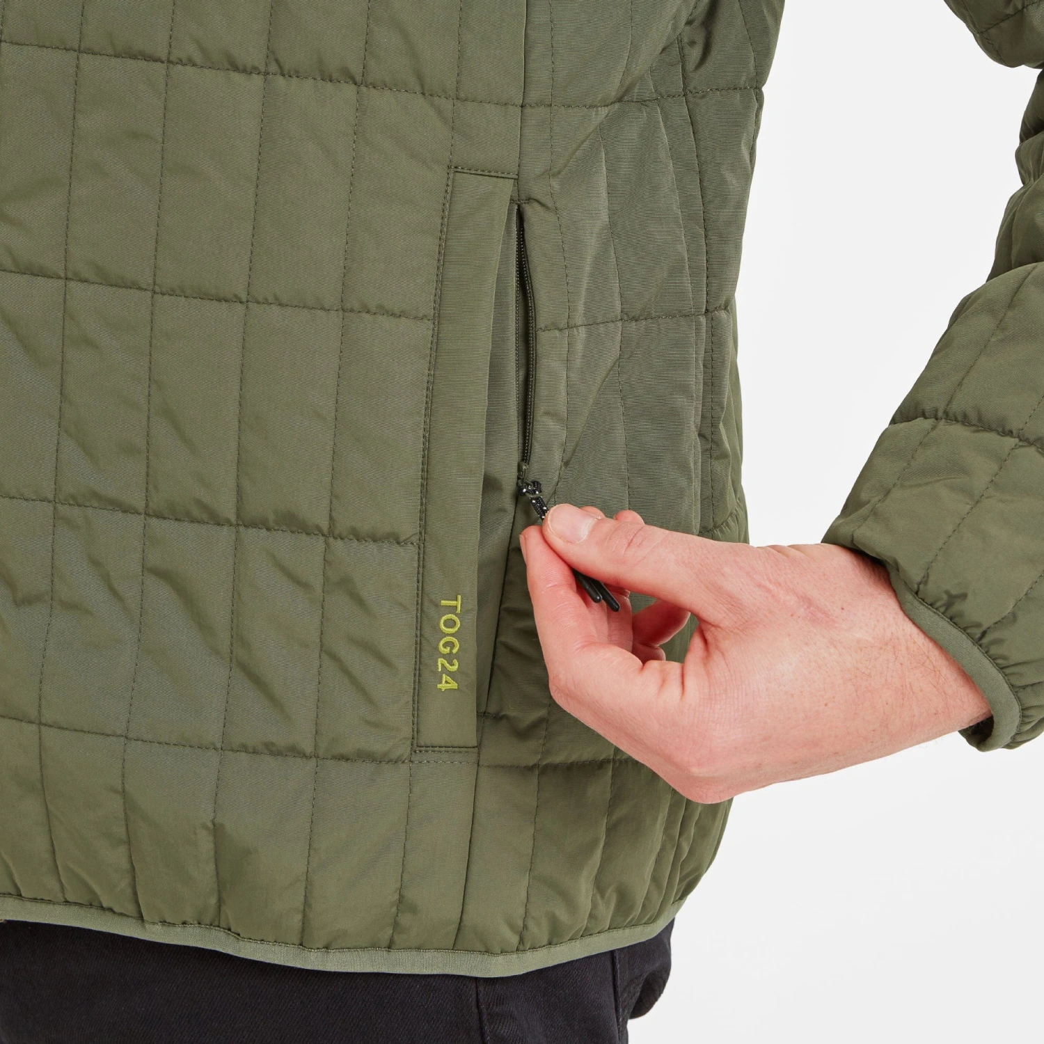 Ludwell Mens Padded Overshirt - Khaki 8 Ludwell Mens Padded Overshirt - Khaki - Image 6