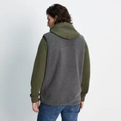Mackay Mens Sherpa Fleece Gilet - Soot Grey -Fashion General Store 61856 MACK001 3