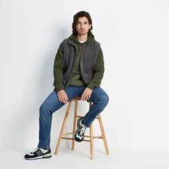 Mackay Mens Sherpa Fleece Gilet - Soot Grey -Fashion General Store 61856 MACK001 7