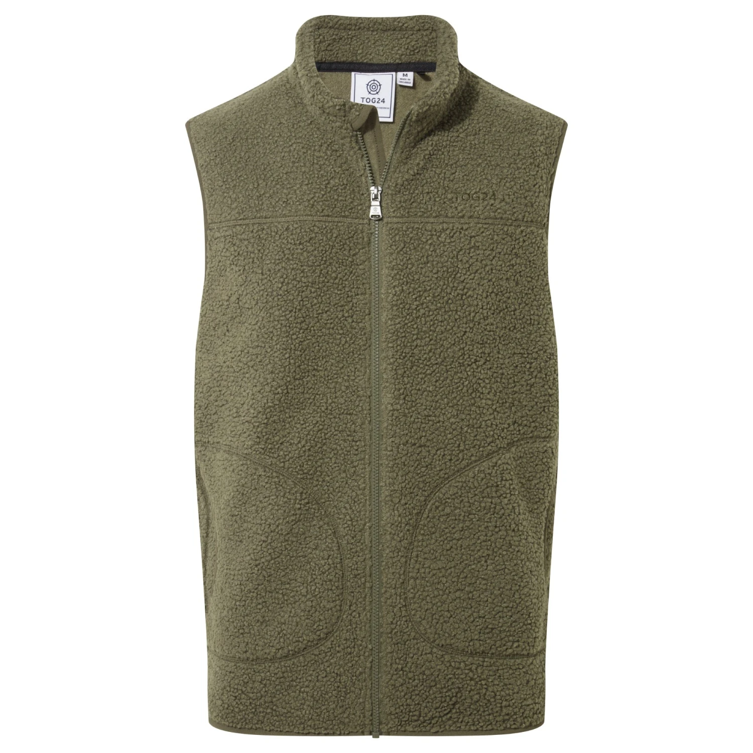 Mackay Mens Sherpa Fleece Gilet - Khaki 11 Mackay Mens Sherpa Fleece Gilet - Khaki - Image 9