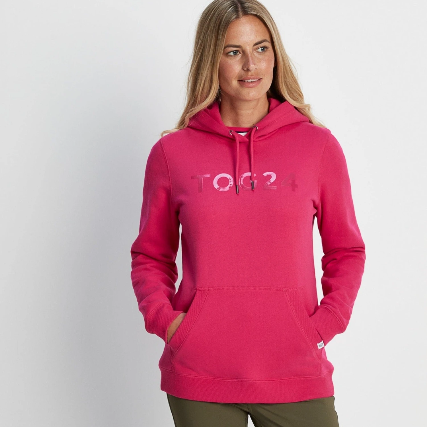 Magdalen Womens Overhead Hoodie - Magenta Pink 3 Magdalen Womens Overhead Hoodie - Magenta Pink