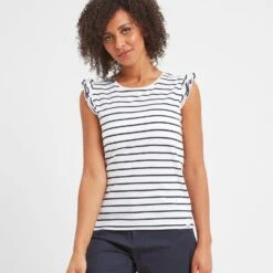 Maribel Womens Vest - Optic White Stripe 14 Maribel Womens Vest - Optic White Stripe -Fashion General Store 61856 MARIB300 2