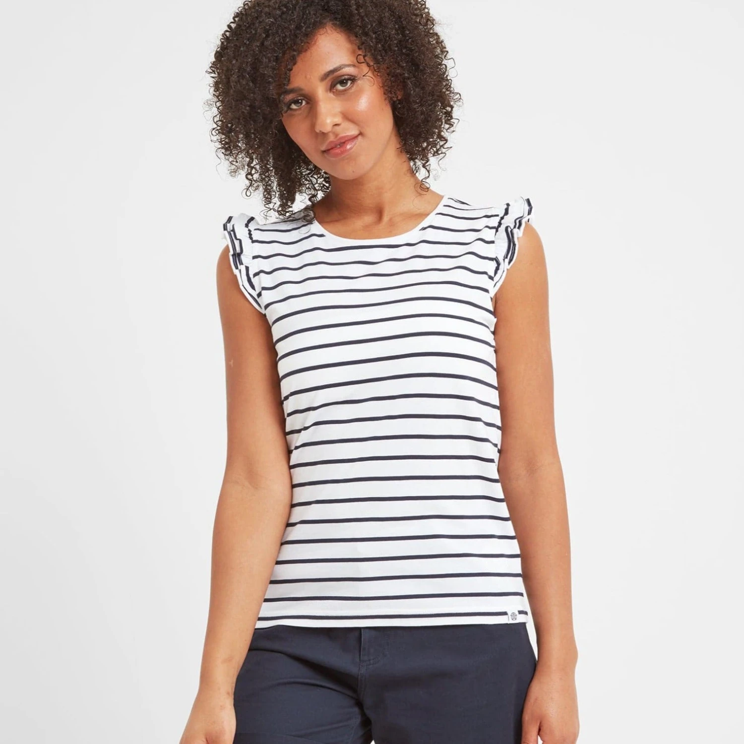 Maribel Womens Vest - Optic White Stripe 6 Maribel Womens Vest - Optic White Stripe - Image 4