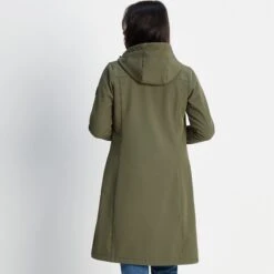 Marina Womens Extra Long Softshell Jacket - Khaki 17 Marina Womens Extra Long Softshell Jacket - Khaki -Fashion General Store 61856 MARIN301 3